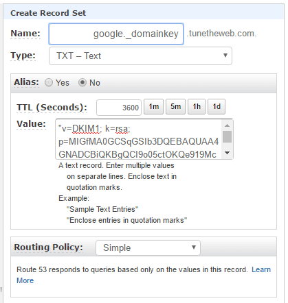 Как правильно прописать dkim в dns